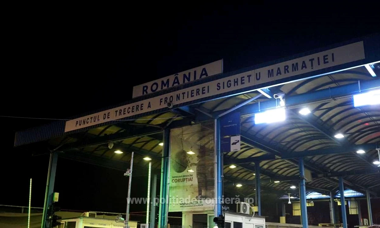 Restricţii de circulaţie la PTF Sighetu Marmației. FOTO: Poliţia de Frontieră