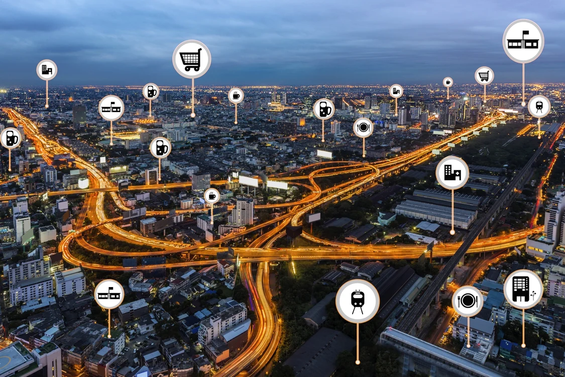 Oraș inteligent cu servicii disponibile. FOTO Shutterstock