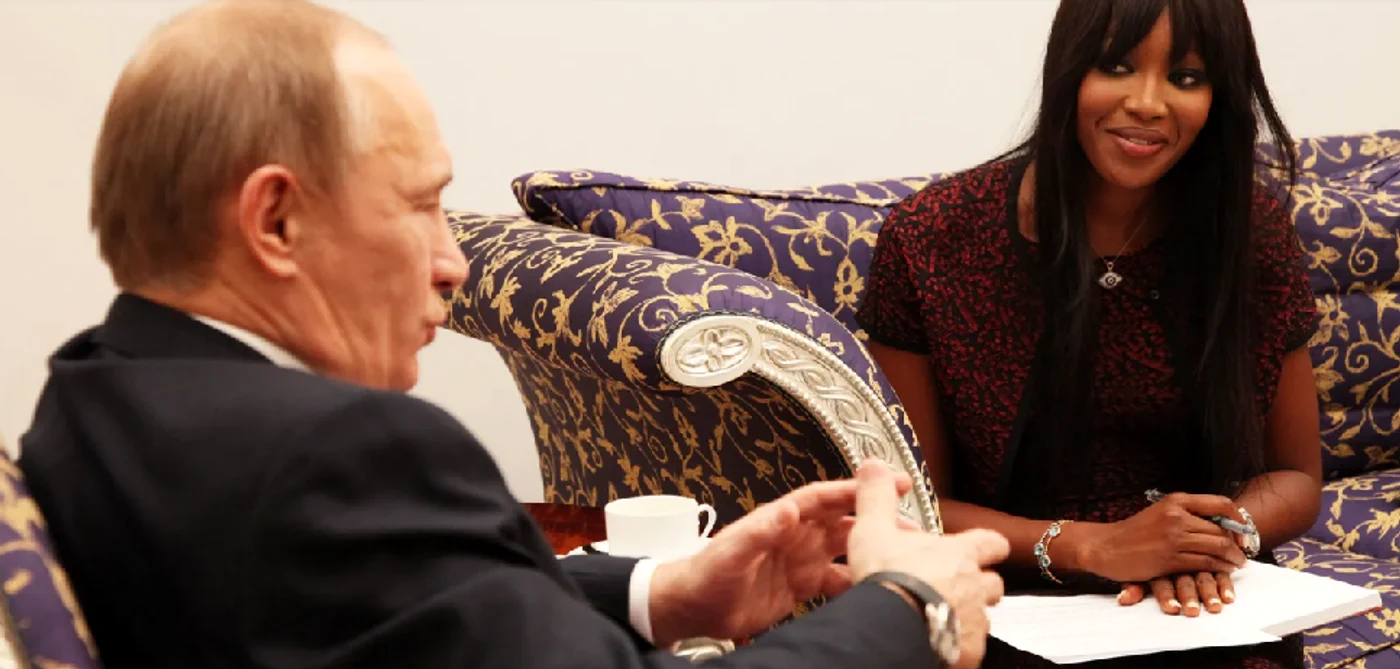 Naomi Campbell l-a intervievat pe Vladimir Putin în anul 2011 Sursă: Gettyimages