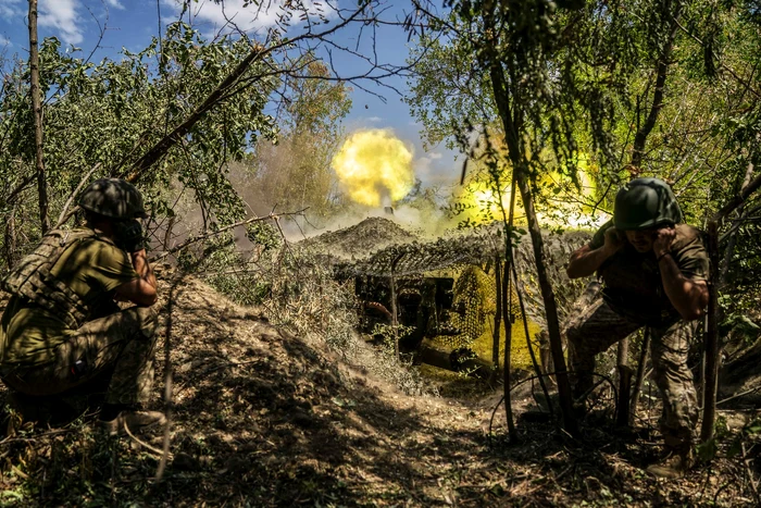 Soldați ucraineni pe frontul de est FOTO PROFIMEDIA