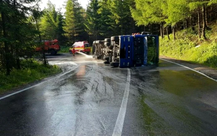 Traficul în zonă a fost restricţionat pentru câtea zeci de minute pe sensu spre Ploieşti