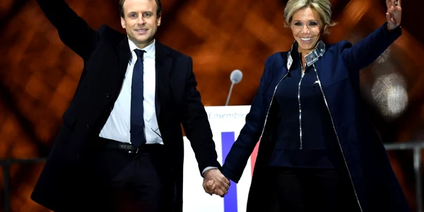 Emmanuel Macron si Brigitte Trogneux FOTO Anadolu Agency/Mediafax 