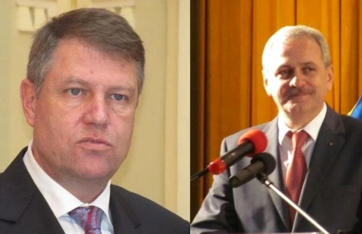Prim-vicepreşedintele PNL, Klaus Iohannis, şi Liviu Dragnea, ministrul Dezvoltării Regionale şi Administraţiei Publice