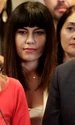 Elena Lasconi, președintele USR, face declarații de presă la încheierea primului tur al alegerilor pentru președinția României, la sediul partidului în București. FOTO Inquam Photos / Bogdan Buda