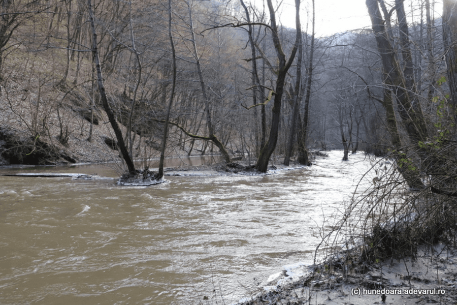 Pericol de inundații pe mai multe râuri din sud - vestul ţării. Vreme de iarnă în toată România 