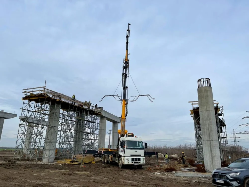 Lucrări pe Autostrada Bucurestiului, A0 Sud, Foto: Facebook Ionel Irinel Scrioşteanu