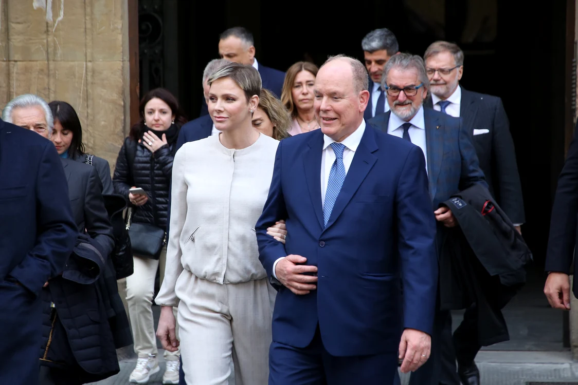 Printesa Charlene si Printul Albert de Monaco in Florenta profimedia 0768909089 jpg