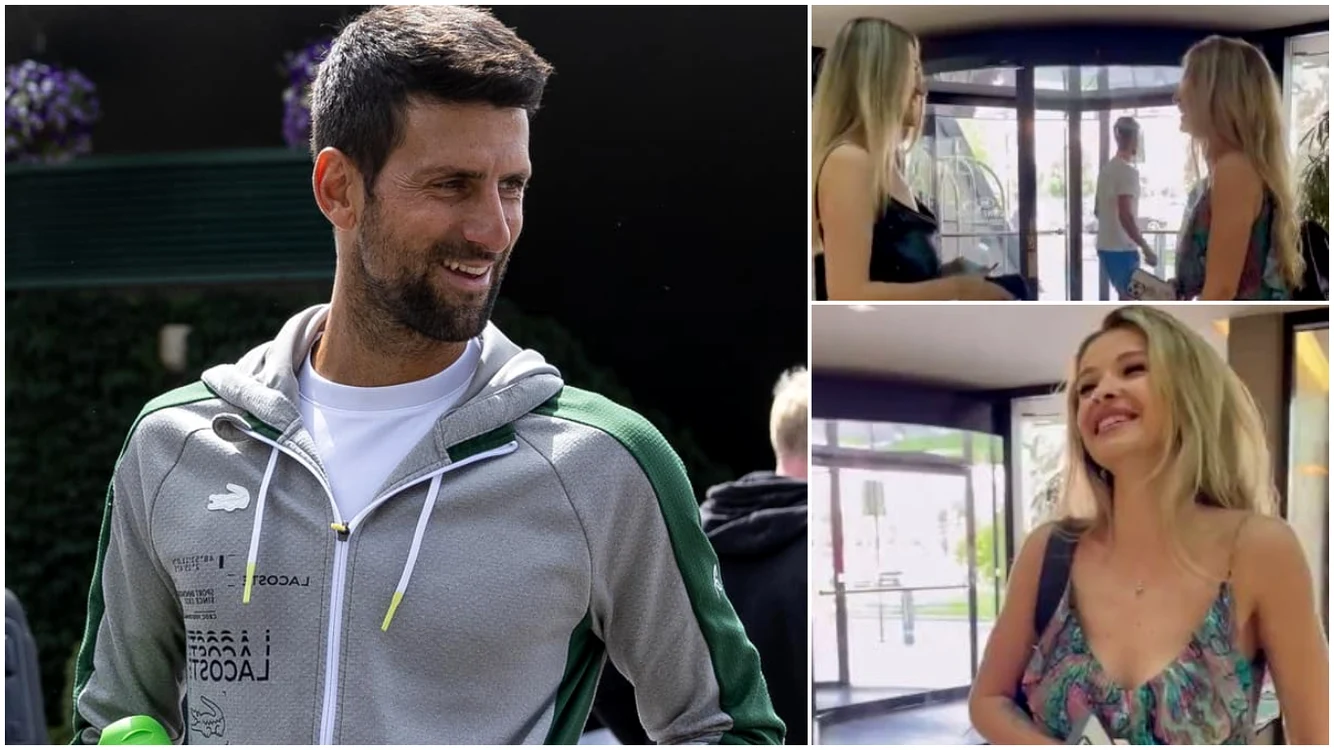 Djokovic, moment comic alături de două românce. Foto: Facebook/captură Twitter @77nobody78