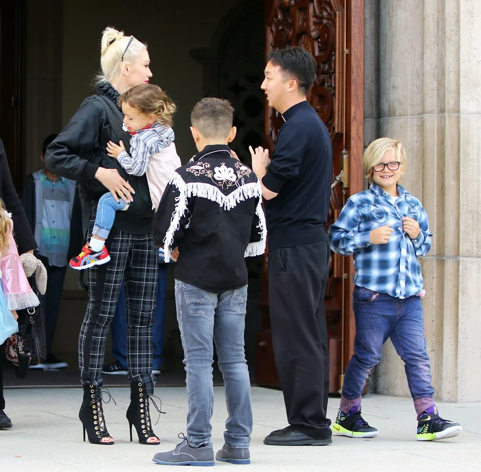 Gwen Stefani Takes Her Sons To Church jpeg