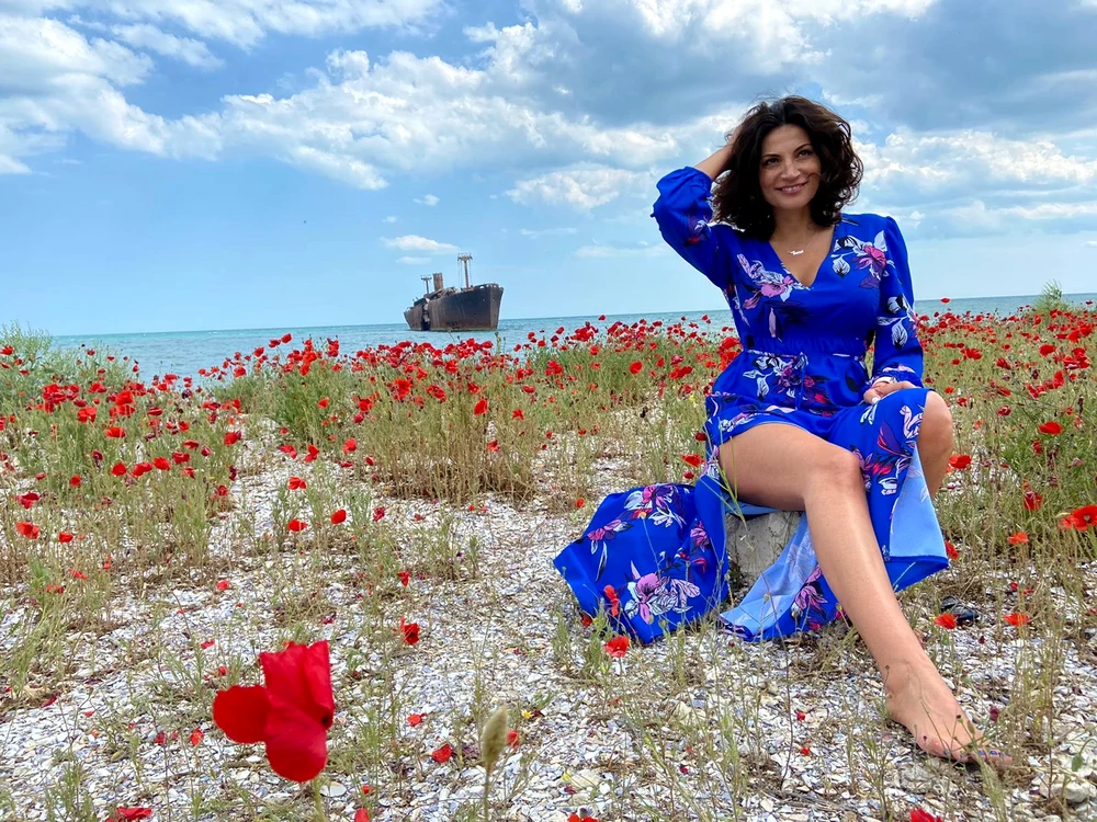 Ioana Ginghină a dat o fugă până la Costinești