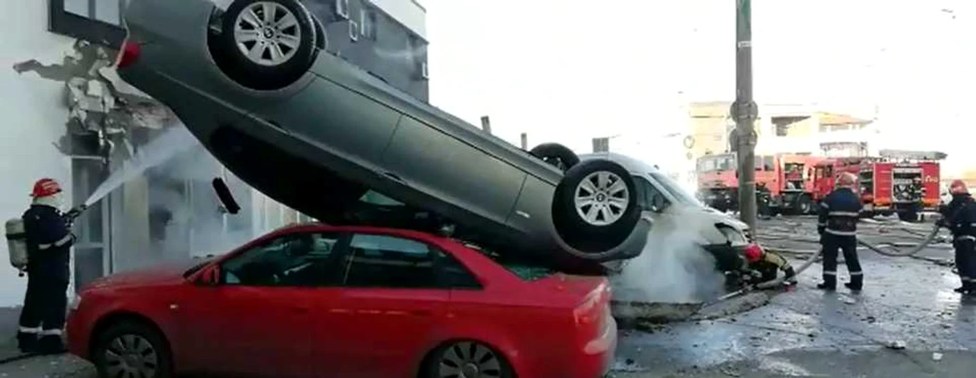 Imagine de la explozia de la Galaţi FOTO ISU Galaţi