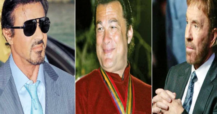 Sylvester Stallone,Steven Seagal  şi Chuck Norris  