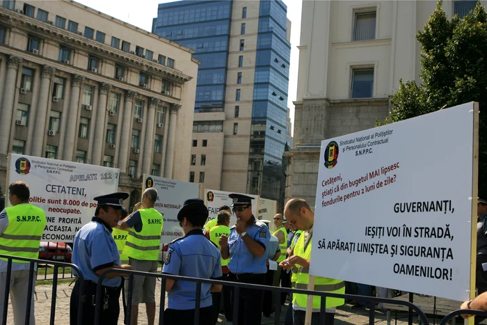 Protest poliţişti (Foto arhivă)