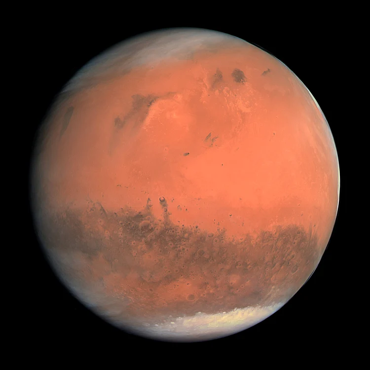 Marte, planeta roșie, fotografiată de sonda Rosetta a Agenției Spațiale Europene, în 2007 FOTO ESA
