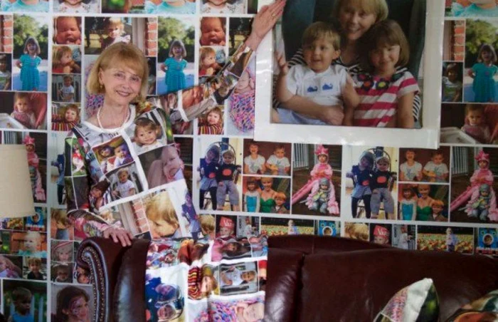 Carmen Baugh din SUA şi-a transformat casa într-un adevărat altar închinat nepoţilor săi. FOTO spoonflower.com