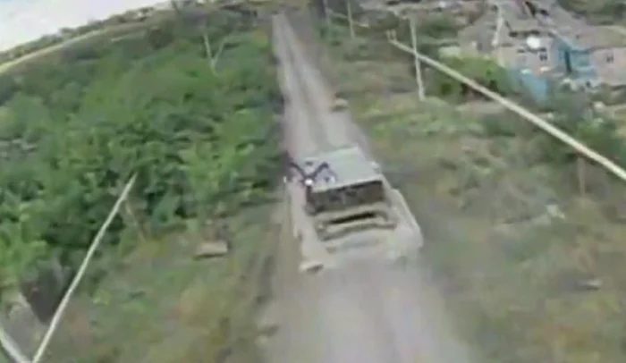 Forțele Kievului au distrus un sistem de rachete TOS-1A. Captură video Twitter