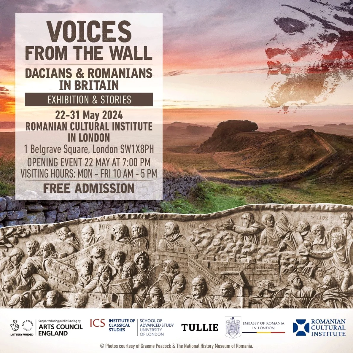 Expozitia foto-documentară „Voices from the Wall. Dacians and Romanians in Britain“ / „Vocile Zidului. Dacii și Zidul lui Hadrian” 