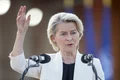 Ursula Von Der Leyen în vizită la baza militară Mihail Kogălniceanu, în Constanța. FOTO Inquam Photos / George Călin