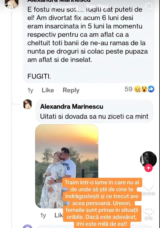 Alexandra, fosta soție a lui Claudiu, acuzații grave / Sursă foto: captură Facebook