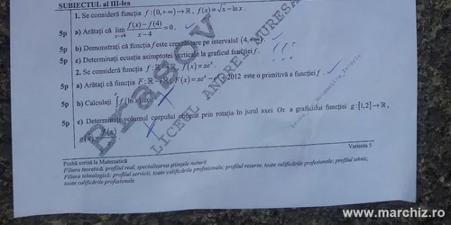 Subiecte Matematica 2