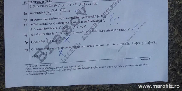 Subiecte Matematica 2