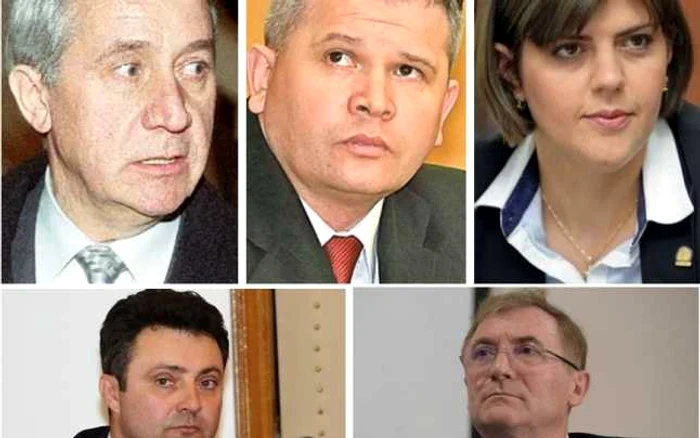 Procurorii generali din ultimii 15 ani: Tănase Joiţa, Ilie Botoş, Laura Kovesi, Tiberiu Niţu şi Augustin Lazăr