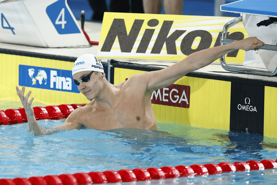 David Popovici s-a calificat în finala probei de 200 m liber, la CM de Nataţie