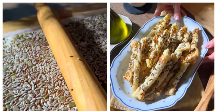 Răsucele crocante cu semințe / FOTO: Colaj captură video TikTok