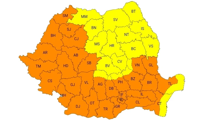 Hartă ANM