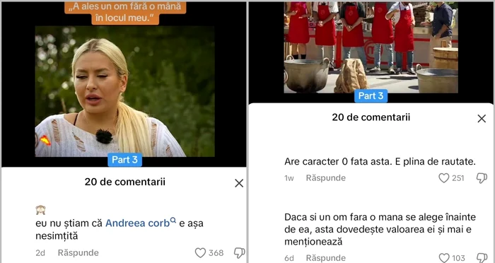 Reacțiile internauților / foto: captură TikTok