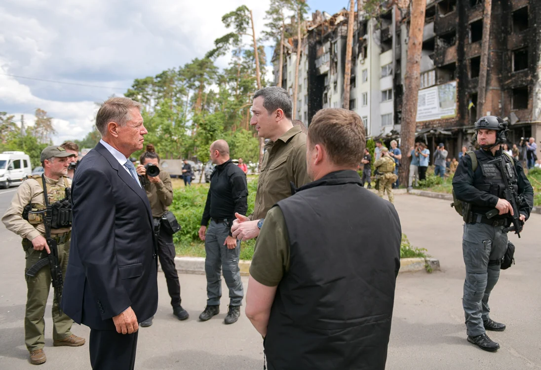 Klaus Iohannis în Irpin FOTO Presidency.ro