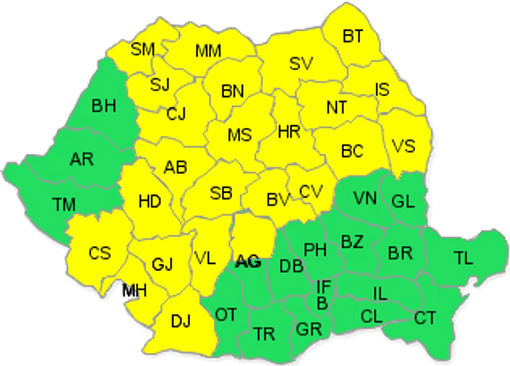 
    Iată harta furtunilor emisă de meteorologi!  