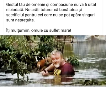 Bărbatul și-a riscat viața pentru a salva un cățel FOTO: FB