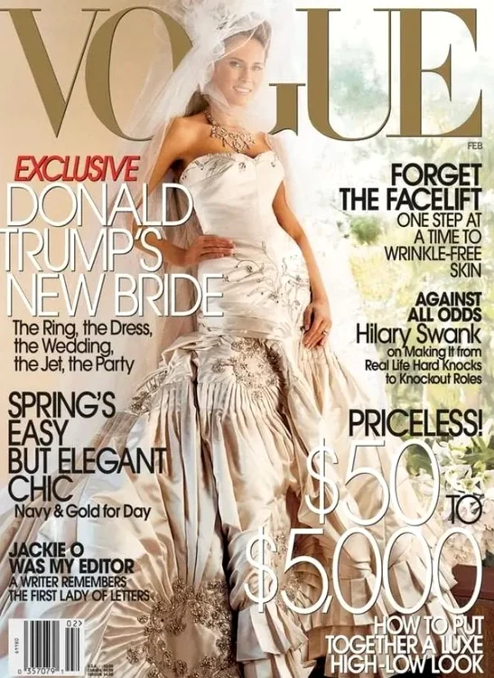 Melania Trump a purtat rochia de mireasă pe coperta revistei Vogue