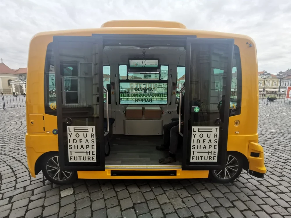 Prima maşină complet autonomă care circulă în Timişoara FOTO Ş.Both