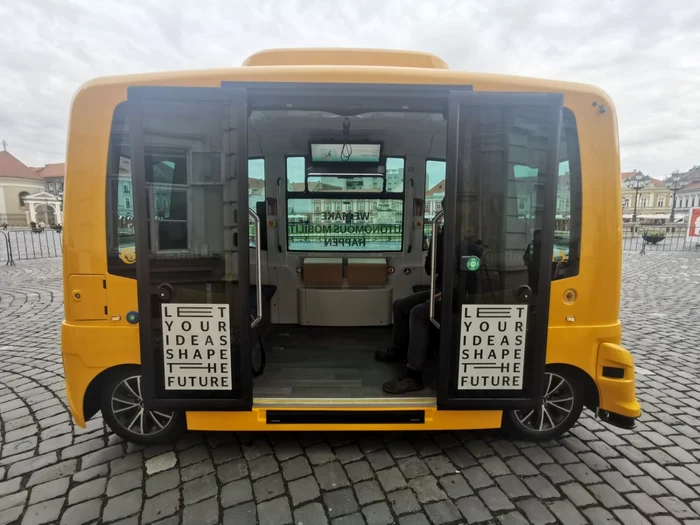 Prima maşină complet autonomă care circulă în Timişoara FOTO Ş.Both