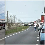 Accident aproape de Lugoj 2 tiruri 26 martie FOTO: Facebook/Radio România Reșița/Lugoj Info