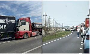 Accident aproape de Lugoj 2 tiruri 26 martie FOTO: Facebook/Radio România Reșița/Lugoj Info