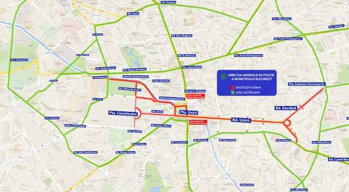 Harta restricțiilor de circulație