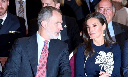 Regina Letizia intr o rochie tricotata  profimedia 0768598930 jpg