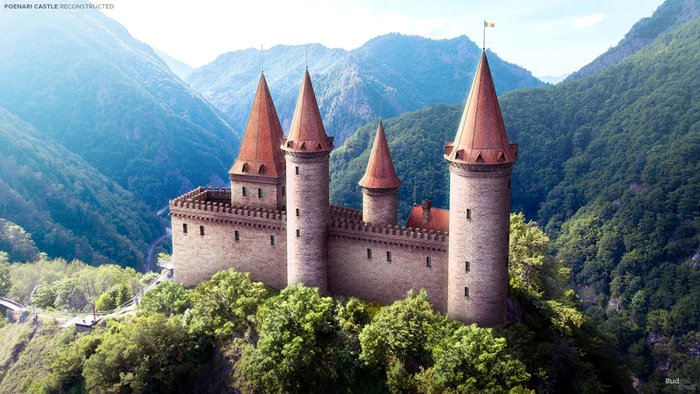 Cetatea Poenari a fost reconstruită digital în două luni şi jumătate FOTO: NeoMam Studios