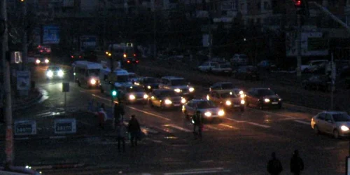 Trafic aglomerat pe Bulevardul Unirii