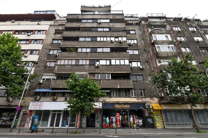 Bloc cu risc seismic din București. FOTO: Primăria Capitalei