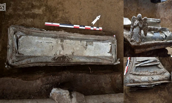 Detalii cu ornamentele ce împodobeau sicriul (© Muzeul Municipiului Bucureşti)
