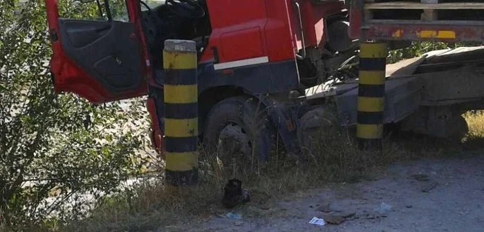 Accident de TIR Medgidia Sursa foto SAJ Constanţa