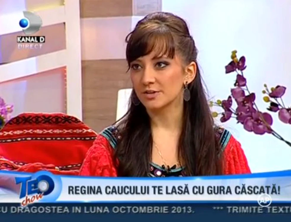 Cornelia Tihon a fost invitată în emisiunea lui Teo (captură: Kanal D)