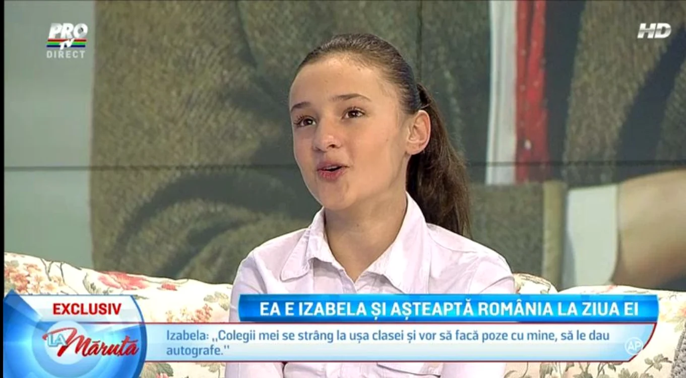 Izabela a fost în platoul Pro Tv