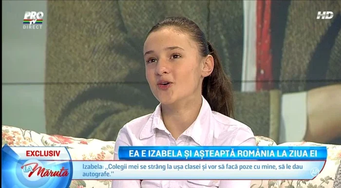 Izabela a fost în platoul Pro Tv