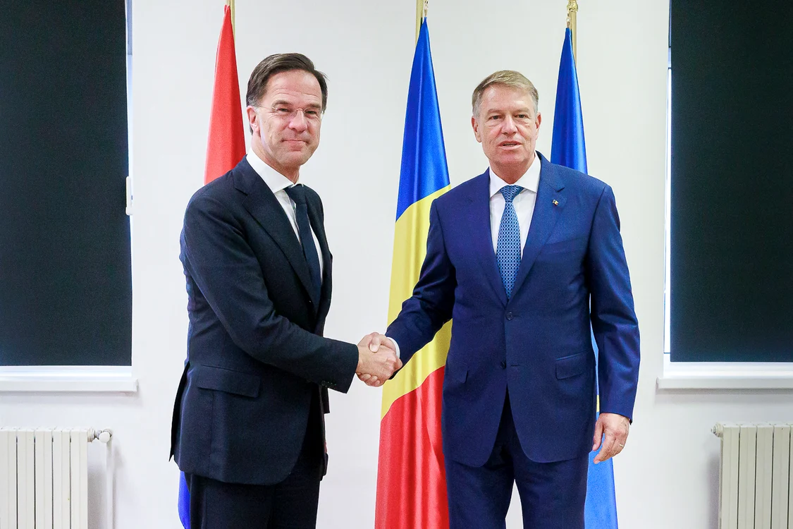 Mark Rutte și Klaus Iohannis candidează pentru șefia NATO. FOTO Administratia Prezidențială