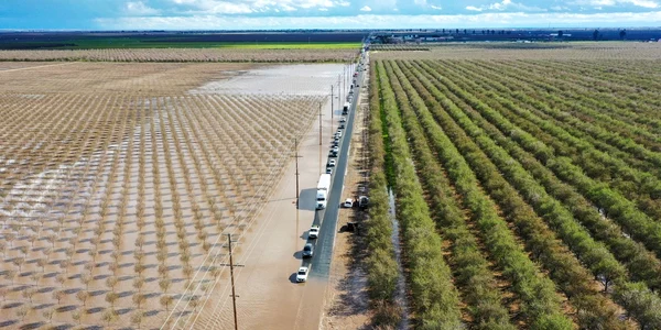 Inundații în California în zona Tulare FOTO Profimedia 